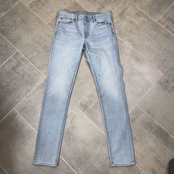 American Eagle Jeans Mens 32x36 Blue Skinny Next Level Flex Faded - Picture 1 of 11